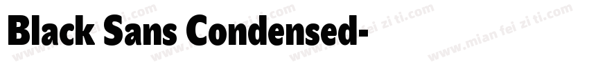 Black Sans Condensed字体转换